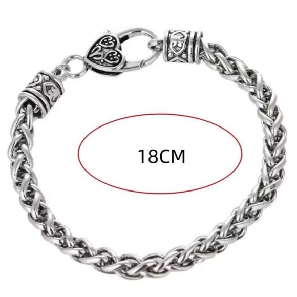 Silver Rope Heart Bracelet - Picture 3 of 6